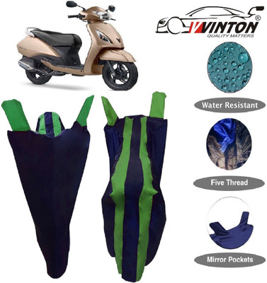 V VINTON Two Wheeler Cover for TVS(Jupiter, Green)