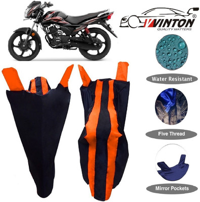 V VINTON Two Wheeler Cover for TVS(Victor New, Orange)