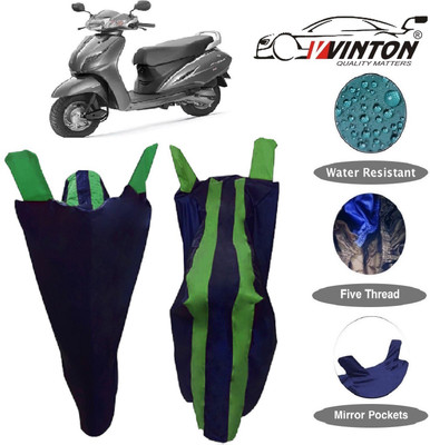 V VINTON Two Wheeler Cover for Honda(Activa 3G, Green, Blue)