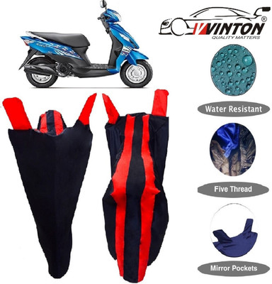 V VINTON Two Wheeler Cover for Suzuki(Let's, Red)