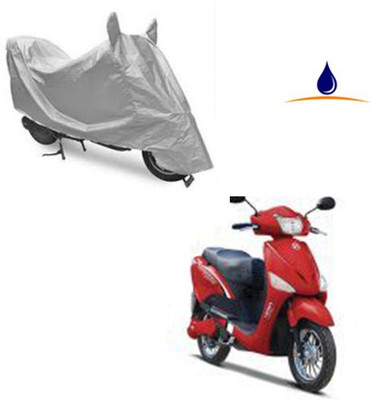 Feel heaven Two Wheeler Cover for Hero(E Scoot, Silver)