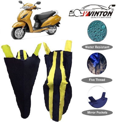 V VINTON Two Wheeler Cover for Honda(Activa 4G, Yellow)