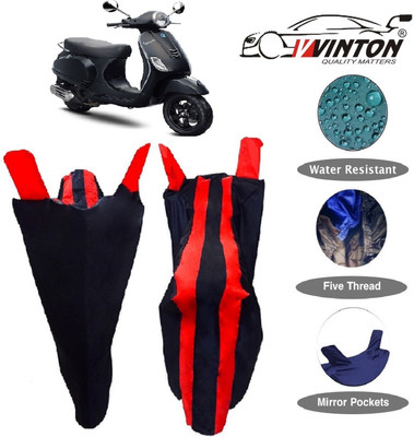 V VINTON Two Wheeler Cover for Piaggio(Vespa LX, Red)