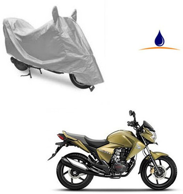 Pecko Two Wheeler Cover for Honda(Unicorn Dazzler, Silver)