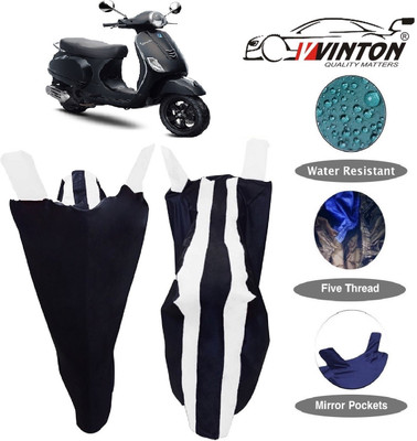 V VINTON Two Wheeler Cover for Piaggio(Vespa LX, White)