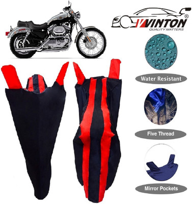 V VINTON Two Wheeler Cover for Harley Davidson(XL 1200, Red)