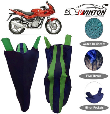 V VINTON Two Wheeler Cover for Bajaj(Pulsar 220 DTS-i, Green)
