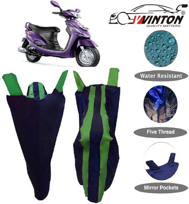 V VINTON Two Wheeler Cover for Mahindra(Rodeo RZ, Green, Blue)