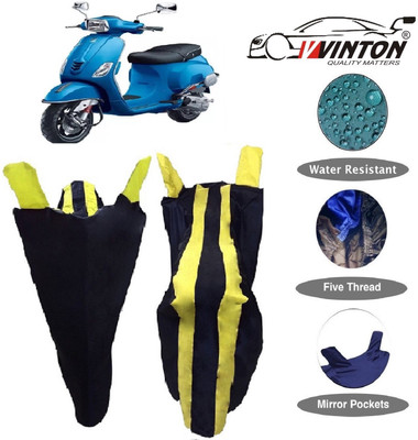 V VINTON Two Wheeler Cover for Piaggio(Vespa SXL, Yellow)