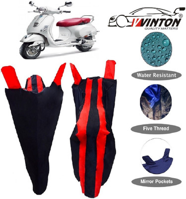 V VINTON Two Wheeler Cover for Piaggio(Vespa VXL, Red)