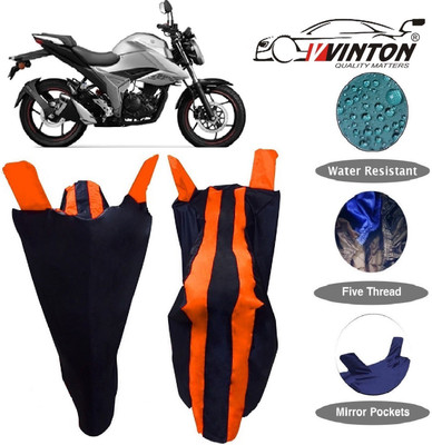 V VINTON Two Wheeler Cover for Suzuki(Gixxer, Orange)