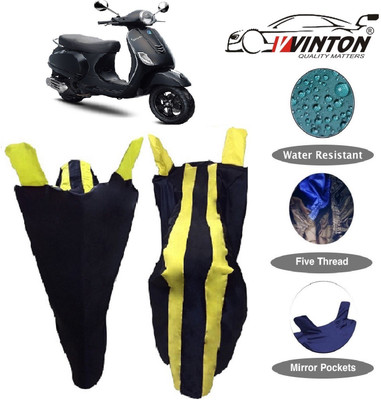 V VINTON Two Wheeler Cover for Piaggio(Vespa LX, Yellow)