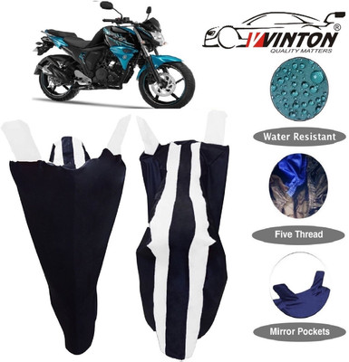 V VINTON Two Wheeler Cover for Yamaha(FZ-S, White)