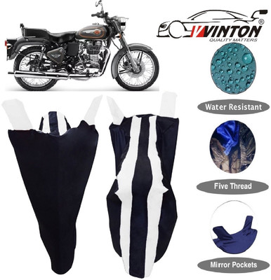 V VINTON Two Wheeler Cover for Royal Enfield(Bullet 500, White)