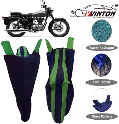 V VINTON Two Wheeler Cover for Royal Enfield(Bullet 350, Green, Blue)