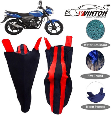 V VINTON Two Wheeler Cover for Bajaj(Discover 110, Red, Blue)