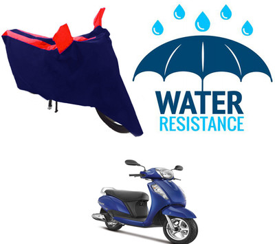 RONISH Waterproof Two Wheeler Cover for Suzuki(New Access 125, Blue, Red)