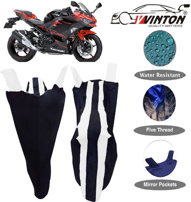 V VINTON Two Wheeler Cover for Kawasaki(Ninja 250, White)