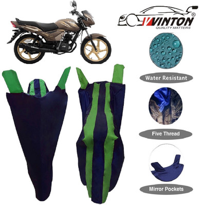 V VINTON Two Wheeler Cover for TVS(Star City, Green)