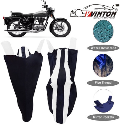 V VINTON Two Wheeler Cover for Royal Enfield(Bullet 350, White)