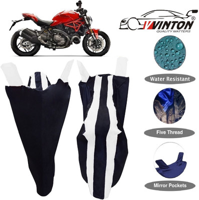 V VINTON Two Wheeler Cover for Ducati(Monster 821, White)