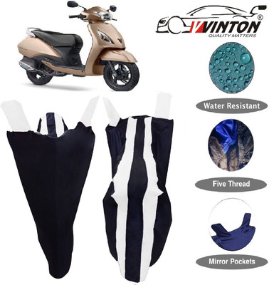 V VINTON Two Wheeler Cover for TVS(Jupiter, White)