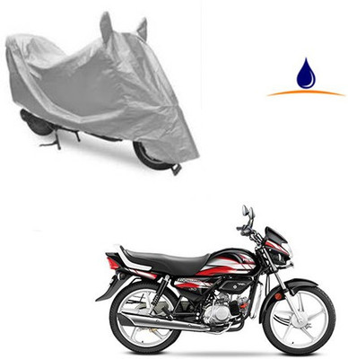 Pecko Two Wheeler Cover for Hero(CD deluxe, Silver)