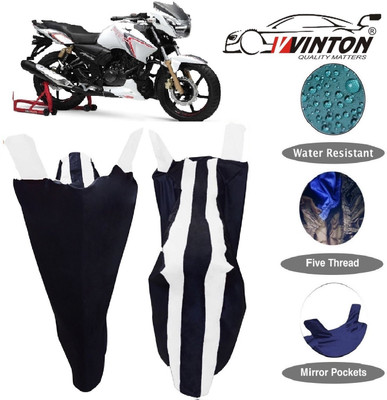 V VINTON Two Wheeler Cover for TVS(Apache RTR 180, White)