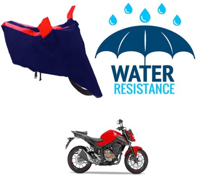 RONISH Waterproof Two Wheeler Cover for Honda(CB 500, Blue, Red)