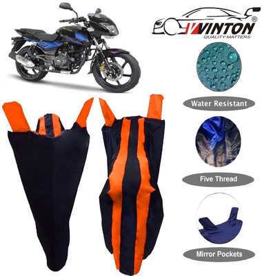 V VINTON Two Wheeler Cover for Bajaj(Pulsar 180 DTS-i, Blue, Orange)