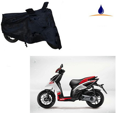 saanvi Two Wheeler Cover for Aprilia(SR 125, Black)