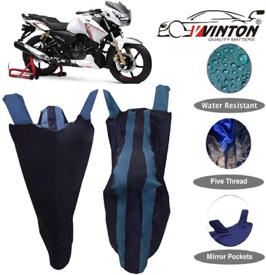V VINTON Two Wheeler Cover for TVS(Apache RTR 180, Blue)