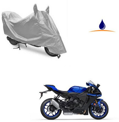 SRENTERPRISES Two Wheeler Cover for Yamaha(YZF R1, Silver)