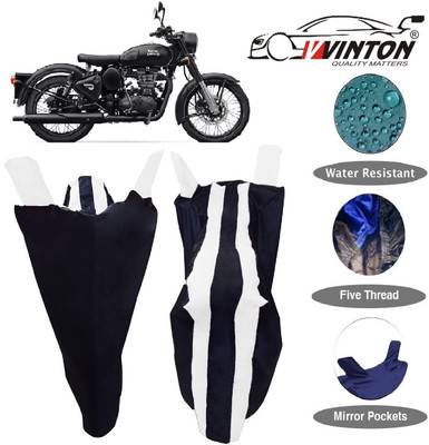 V VINTON Two Wheeler Cover for Royal Enfield(Classic 500, White)