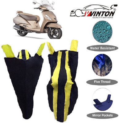 V VINTON Two Wheeler Cover for TVS(Jupiter classic, Yellow)