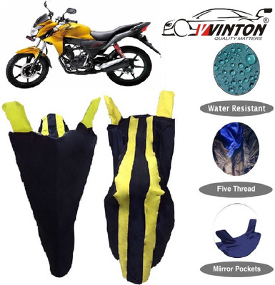 V VINTON Two Wheeler Cover for Honda(CB Twister, Yellow)