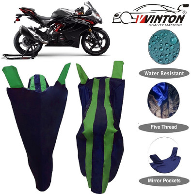 V VINTON Two Wheeler Cover for TVS(Apache RR 310, Green)