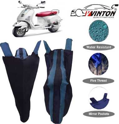 V VINTON Two Wheeler Cover for Piaggio(Vespa VXL, Blue)