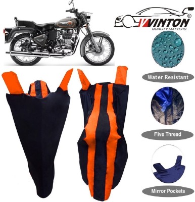 V VINTON Two Wheeler Cover for Royal Enfield(Bullet 500, Blue, Orange)