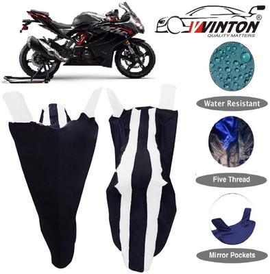V VINTON Two Wheeler Cover for TVS(Apache RR 310, White)