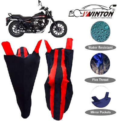 V VINTON Two Wheeler Cover for Bajaj(Avenger 220 Street, Red)