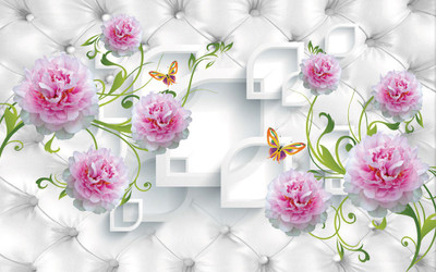 ALL DECORATIVE DESIGN Floral & Botanical Multicolor Wallpaper(127 cm x 40 cm)