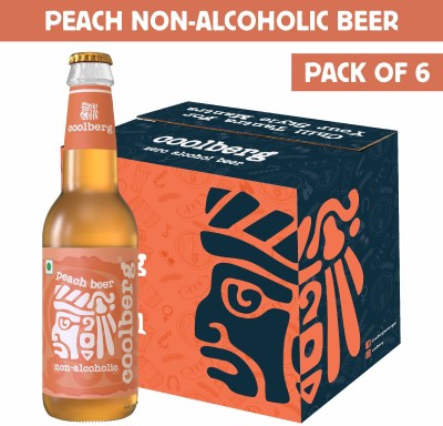 coolberg Peach Non Alcoholic Beer - 330ml (Pack of 6) Glass Bottle(6 x 330 ml)