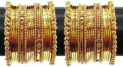 Divastri Alloy Gold-plated Bangle Set(Pack of 2)