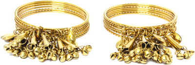 JAIRA GOLD Alloy Gold-plated Bangle Set(Pack of 4)