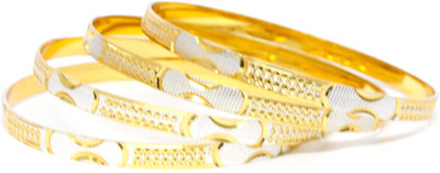 JAIRA GOLD Alloy Gold-plated Bangle Set(Pack of 4)