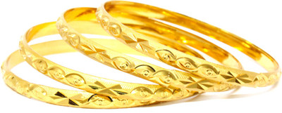JAIRA GOLD Alloy Gold-plated Bangle Set(Pack of 8)