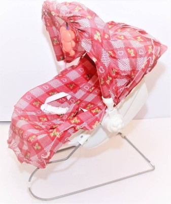 baby tone b.t super 10 in 1 baby bouncer cum rocker and tarry cot Rocker and Bouncer(Pink)