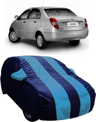 V VINTON Car Cover For Tata Manza (With Mirror Pockets)(Blue)