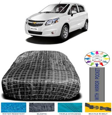 APNEK Car Cover For Chevrolet UVA (With Mirror Pockets)(Black)